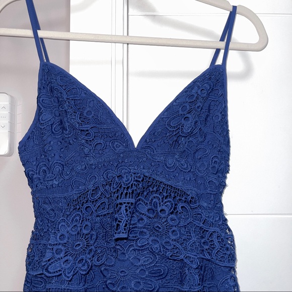 Guess deep blue mini dress sz 0 - Picture 2 of 4